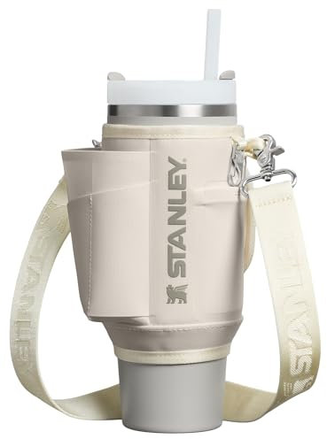 STANLEY All Day Quencher Carry All for 30 oz Tumbler with Handle | Crossbody Bag with Phone Holder Pocket, Card Sleeve & Detachable Strap | Water Bottle Carrier Bag | BPA-Free | Cream