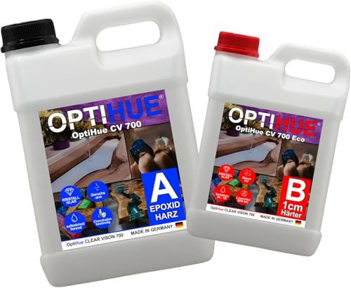 Epoxidharz 2K Gießharz Set Klar transparent 0,75 Kg - 300Kg | Gießhöhe bis 1cm | DIY Epoxy Resin Kunstharz für Boden, Holz, Schmuck, Versiegelung usw. (1,5Kg)