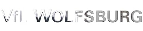 VfL Wolfsburg Aufkleber Sticker ** Chromflex - Schriftzug ** in 16cm x 1,3cm