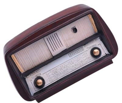 HOLIDYOYO Radio De Vintage Adorno De Escritorio Retro Decoración De Mesa para Hogar y Café Modelo De Radio Antiguo para y Familia