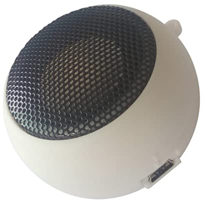 OFFIGAM Portable USB Rechargeable Speaker with Built-in 3.5mm Audio Cable, Aux Input, 0.5w Output Power, Abs and Iron Material, Compatible with Laptop and Phone for On-the-go Music