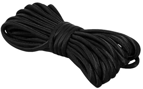 5mmx5m Black Satin Cord Polyester Satin String Cord for Sewing Clothing Button Knitting