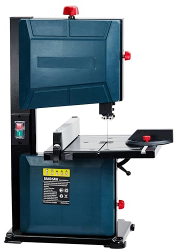 PeakPursuit - Sega a nastro da 8 pollici, gamma di inclinazione 0-45, sega a nastro motore in rame puro 3A e 1800 giri/min, sega a nastro da tavolo con recinzione e mitra, per
