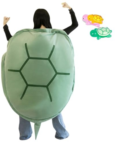 Argumub Schildkröten Kissen Zum Anziehen 60/80/100/130cm Schildkrötenkissen Kostüm Plüschkissen In Schildkrötenform Lustiges Cosplay-Kostüm & Kuschelkissen Für Kinder & Erwachsene (Grün, 130cm)