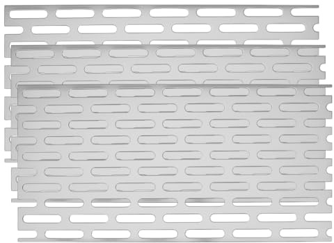 BENECREAT 3 Packung 20.2x10cm 304 Edelstahl Lochblech Edelstahlplatte Mit 24.5x5 Mm Loch Für Architektonische Zwecke Dekorativ Und Industriell 1mm Dick