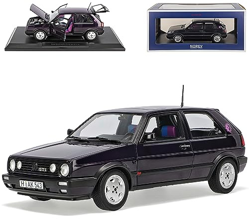 Volkwagen Golf II G*T*I Fire and Ice Violett Metallic Fast Schwarz 1983-1992 1/18 Norev Modell Auto mit individiuellem Wunschkennzeichen