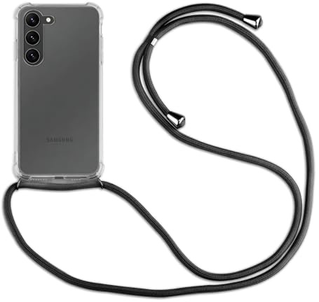 betterfon Handykette für Samsung Galaxy S26+ - Silikon Schutzhülle mit Band zum Umhängen, Kordel individuell verstellbar, Necklace Case Cover | Schwarz