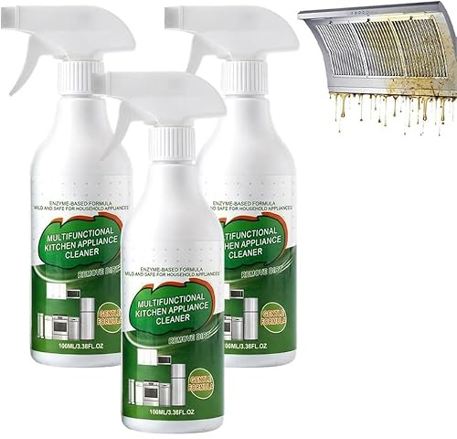 Vielseitiger Enzym-Schaumreiniger, leistungsstarkes Allzweck-Reinigungsspray für Küchengeräte, für den Haushalt, Backofen, Herd, Dunstabzugshaube,3pcs