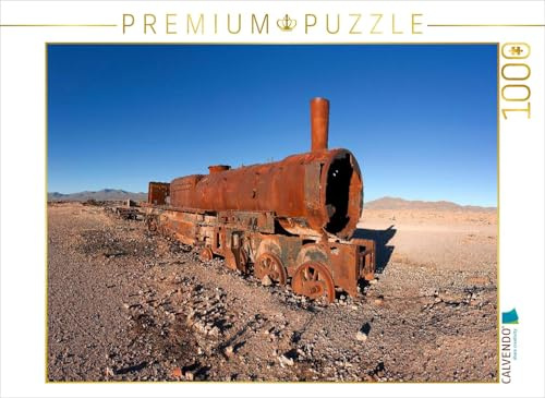 CALVENDO Puzzle Eisenbahnfriedhof bei Uyuni, 3.650 m ü. N., Bolivien | 1000 Teile Lege-Größe 64 x 48 cm Foto-Puzzle für glückliche Stunden