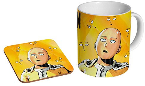 One Punch Man Manga Anime Ceramic Coffee MUG + Coaster Gift Set …