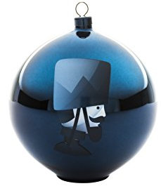 Alessi AAA07 5 Blue Christmas Weihnachtsschmuck - mundgeblasenes Glas, blau.