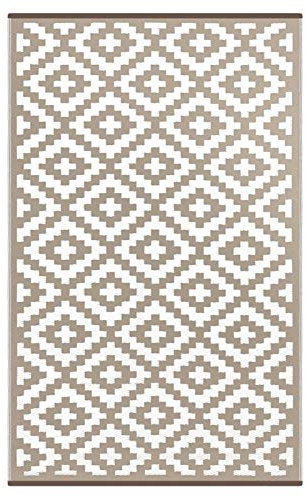 Jet-Line Outdoor Kunststoffteppich Austin Braun 150x240cm Rechteckig für Garten Terrasse Balkon Witterungsbeständig