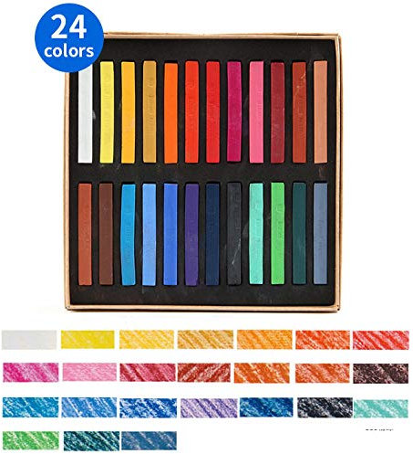 Mungyo Gallery, ungiftige, weiche Ölpastellkreide, Set mit 48 verschiedenen Farben, Bündel mit Gummi-Pastell-Radiergummis für Künstler und Profis