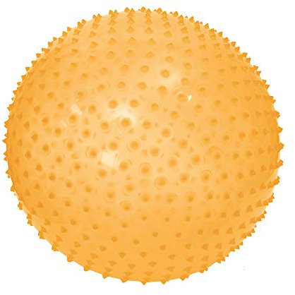 Ludi - Ballon de Motricité XXL - Dès 2 Ans - Texture massante et Picots tendres - Babygym - Jeu d'intérieur et extérieur - Diamètre 45 cm, Jaune