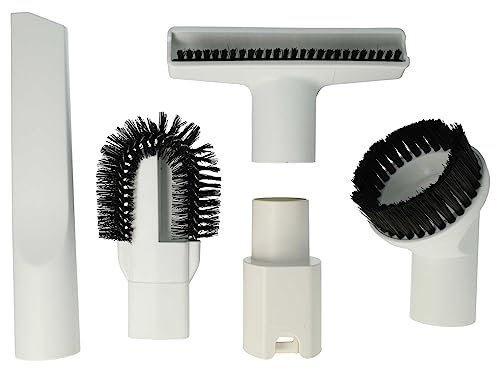 vhbw 5-TLG. Düsen-Set kompatibel mit Vorwerk Tiger VT300, VT270 Staubsauger Weiß