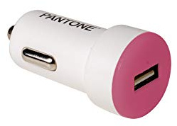 Celly PTDC1USBP Pantone Caricabatteria da auto, Turbo Charge, 24V, uscita 2.1A, Rosa