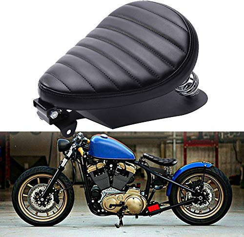 DREAMIZER Bobber-Sitz Motorrad-Solo-Sitz-Kit mit gefedertem weichem Motorrad-Heckpolster-Sattel für Sportster XL1200 883 48 Forty Eight Fatboy Softtail Dyna Street Glide