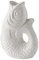 Gift Company - Bougeoir - Monsieur Carafon - Céramique - Blanc - Dimensions (L x l x H) : 12 x 16,2 x 7,7 cm