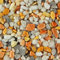 Terralith Steinteppich Marmor Komplett-Set für 1qm - Körnung: mittel - 4-6mm mit Epoxidharz Bindemittel - für Innen in orange-weiß (mix roma)