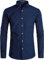 PARKLEES Men's Slim Fit Long Sleeve Smart Casual Button Down Oxford Shirts PZ111 Navy S
