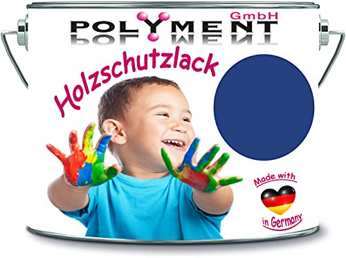 5 Liter Holzschutzlack Holzlack Holzlasur wetterbeständiger Langzeitschutz Wetterschutzfarbe Holzschutzfarbe (RAL 5010 Enzianblau)
