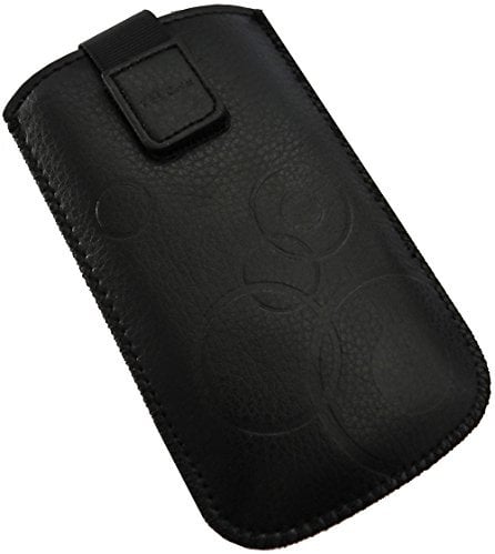 Handyschale24 Slim Case für Cat B26 Handytasche Schwarz Schutzhülle Tasche Cover Etui mit Klettverschluss