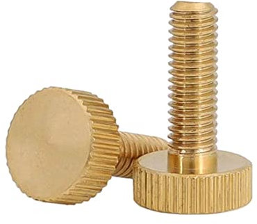 2–5 Stück M3 M4 M5 M6 gerändelter Messing-Flachkopf, handfest, Rändelschrauben, gerändelte Einstellschrauben, M4x10mm