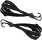 Annhao Lot de 2 Sangle à Bagages Tendeur pour Velo Moto, Sangle Elastique Réglable en Nylon Noir avec Crochets Double pour Moto Vélo Porte-Bagages Chariot Remorque Cargo