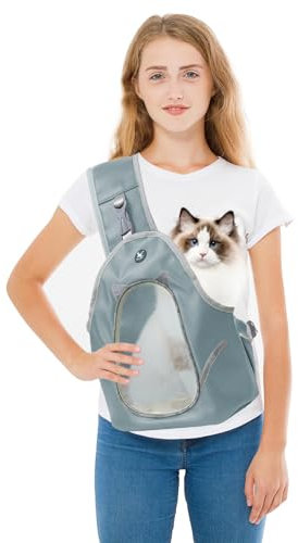 PETCUTE Tragetuch Hund,Faltbar Welpe Reisetasche Tote Hundetasche mit Atmungsaktives Netz,Harte Untere Stütze,Waschbar, Reflektierend Hundetragetasche mit Tasche und Sicherheitsgurt