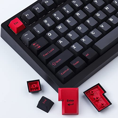 Hyekit Evil Dolch Keycaps Double Shot ABS 172 Keys for Mechanical Keyboard | Double Shot ABS Material, Cherry Profile, 172 Keycap Set, Compatible with Cherry MX Switches, Mechanical Keyboard Replacement