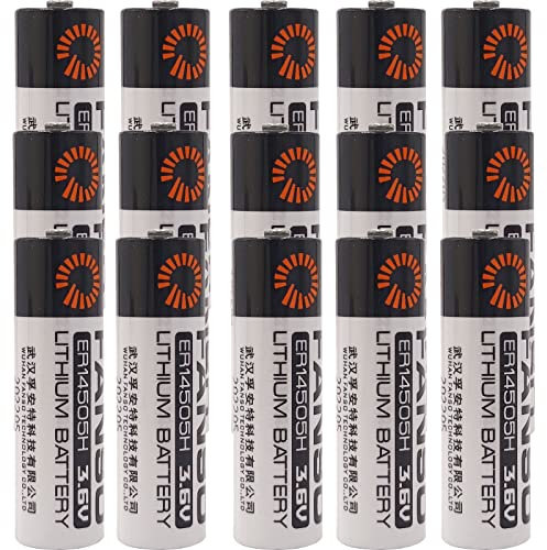 zoyfayl 15 Pcs ER14505H AA 3.6V ER14505 2700mAh Lithium Battery Power ER14505 Non-Rechargeable Battery (15 Pcs ER14505 Battery)