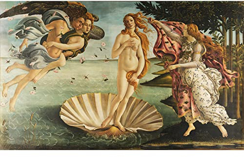 Kunstdruck Die Geburt der Venus von Sandro Botticelli - Berühmte Ölgemälde-Reproduktion, Klassische Mythologie-Kunst, Wanddekoration für Wohnzimmer & Schlafzimmer (55x90cm)