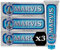 Marvis Lot de 3 dentifrices Menthe Aquatique, 3 x 85 ml, Dentifrice fraîcheur durable, Élimine la plaque dentaire et favorise la santé des gencives
