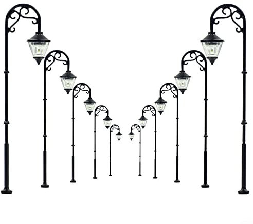 10 Stück Spur H0 1:87 LED Parklaternen Modell Eisenbahn Beleuchtung Leuchte Lampen Minigarten Dekoration Straßenlampen