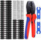30 Paar Solar Crimpzange Werkzeug Set für Stecker 2.5/4/6mm² Solar Kabelstecker - Männlich/Weiblich Photovoltaik Solarpanel Stecker Steckverbinder, PV Stecker mit Schraubenschlüssel-63pcs