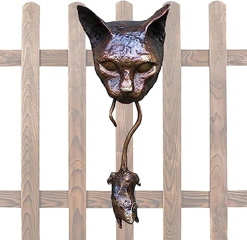 Anloximt Katze Maus Türklopfer - Harz Katze Maus Türklopfer,Katzen-Türklopfer-Skulptur, Katzen- und Maus-Ornamente, dekorativer Tür-Wandbehang