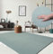 the carpet Relax kuscheliger Kurzflor Teppich, Anti-Rutsch Unterseite, Waschbar bis 30 Grad, Super Soft, Felloptik, Blau, 200 x 280 cm