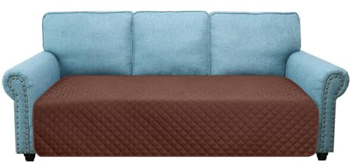Granbest Wasserabweisend Sofabezug 3 Sitzer rutschfeste Sofaschutz, Waschbare Couchbezug für Kinder, Haustiere, Hunde, Katzen Sofa Kissenbezug Vier Jahreszeiten Universell (3-Sitzer, Schokolade)