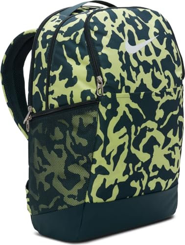 Nike Unisex Rucksack Nk Brsla M Bkpk - 9.5 Cat Aop, Deep Jungle/Lt Lemon Twist/White, FB2826-328, MISC