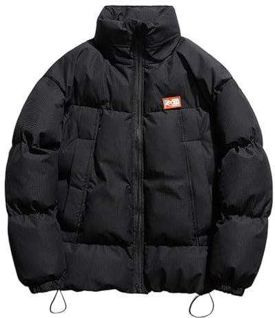 lederpflege jacke jacke herren schwarz herren daunenjacke schwarzer hoodie Lederjacke Herren Winter Outdoorjacke Herren Wasserdicht Atmungsaktiv Gym Jacke Winter Softshelljacke Herren (L, Black)