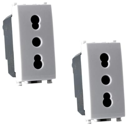 oniroview Presa Bipasso Bivalente 16A 2P + T Compatibile Vimar Plana Bianca (2)