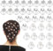 30 PCS Rhinestone Spiral Hair Pins 3 Styles Crystal Twisters Spiral Set Hair Rhinestone Pearl Hair Pin Diamond Pearl Flower Jewels Hair Pins Accessories for Wedding, Bridal, Prom, Party