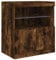 vidaXL Sideboard, Kommode mit viel Stauraum, Highboard Schrank mit LED-Leuchten, Anrichte Beistellschrank Standschrank, Modern, Räuchereiche