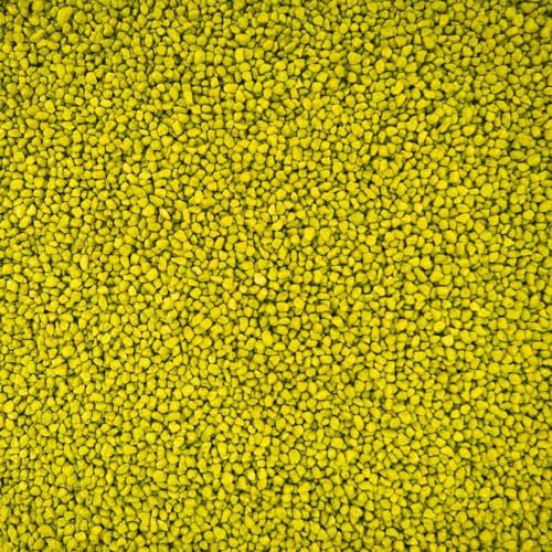 AquaOne Aquarium Kies 20 kg Bodengrund gelb 2-3 mm I Aquariumkies Premium Qualität I Quarzkies abgerundete Körnung I Aquariumkies Deko Aquascaping Dekoration