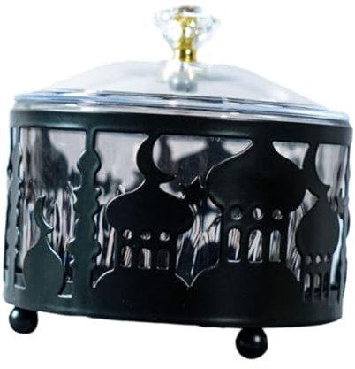 MagiDeal Ramadan Zuckerdose mit Deckel, Dessert Display Tablett, Gewürzdosen, Dekoratives Ornament, Vorratsglas, Aufbewahrung, Gewürztopf für Küche, Arbeitsplatte, Zuhause