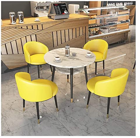 Bürotisch und Stuhl-Set, Business-Esstisch, Tisch- und Stuhl-Kombination, 4 Café, Balkon, Bekleidungsgeschäft, Büro, Kino, Moderne Einfachheit