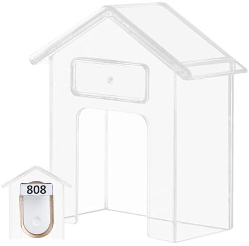Lpitoy Home Wireless Doorbell Rain Cover Waterproof Cover Doorbell Ring Chime Button Transparent Waterproof Home Waterproof Shell