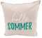 CB Home & Style Outdoor Garten Kissen Wasserabweisend 45x45cm mit Füllung - Sommer (Hallo Sommer - beige/weiß/türkis)
