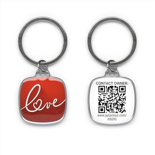 OLAF-App WERTSACHEN ABSICHERN: 1x Geschenk Anhänger Liebe inkl. kostenloser Wiederfindungsfunktion! Herz Taschenanhänger Kofferanhänger. Ideales Gadget für Pärchen Geschenk Valentinstag