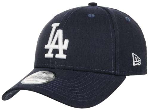 New Era 9Forty Linen LA Dodgers Cap Basecap Baseballcap MLB Curved Brim Los Angeles Damen/Herren/Strapback - Metallschnalle, mit Schirm, Snapback,